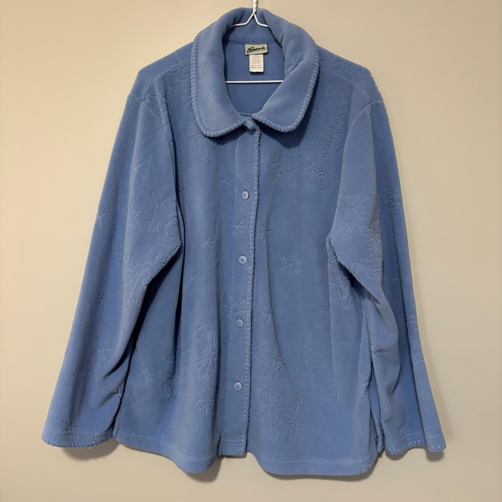 Vintage Penmans Grandma Fleece Button Up Sweater LARGE